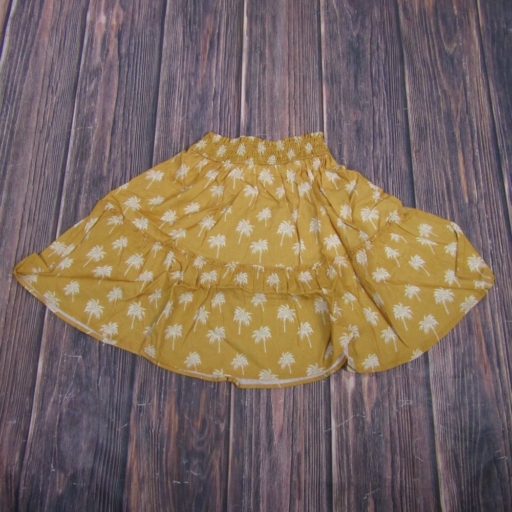 Marine Layer NEW NWT Womens Large Golf‎ Palm Print Sofie Smocked Mini Skirt